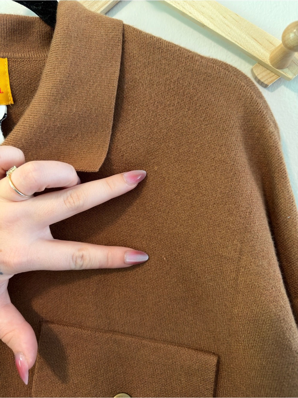 Ruby Rd. Button Front Shacket 1X Chestnut Brown - Picture 3 of 8